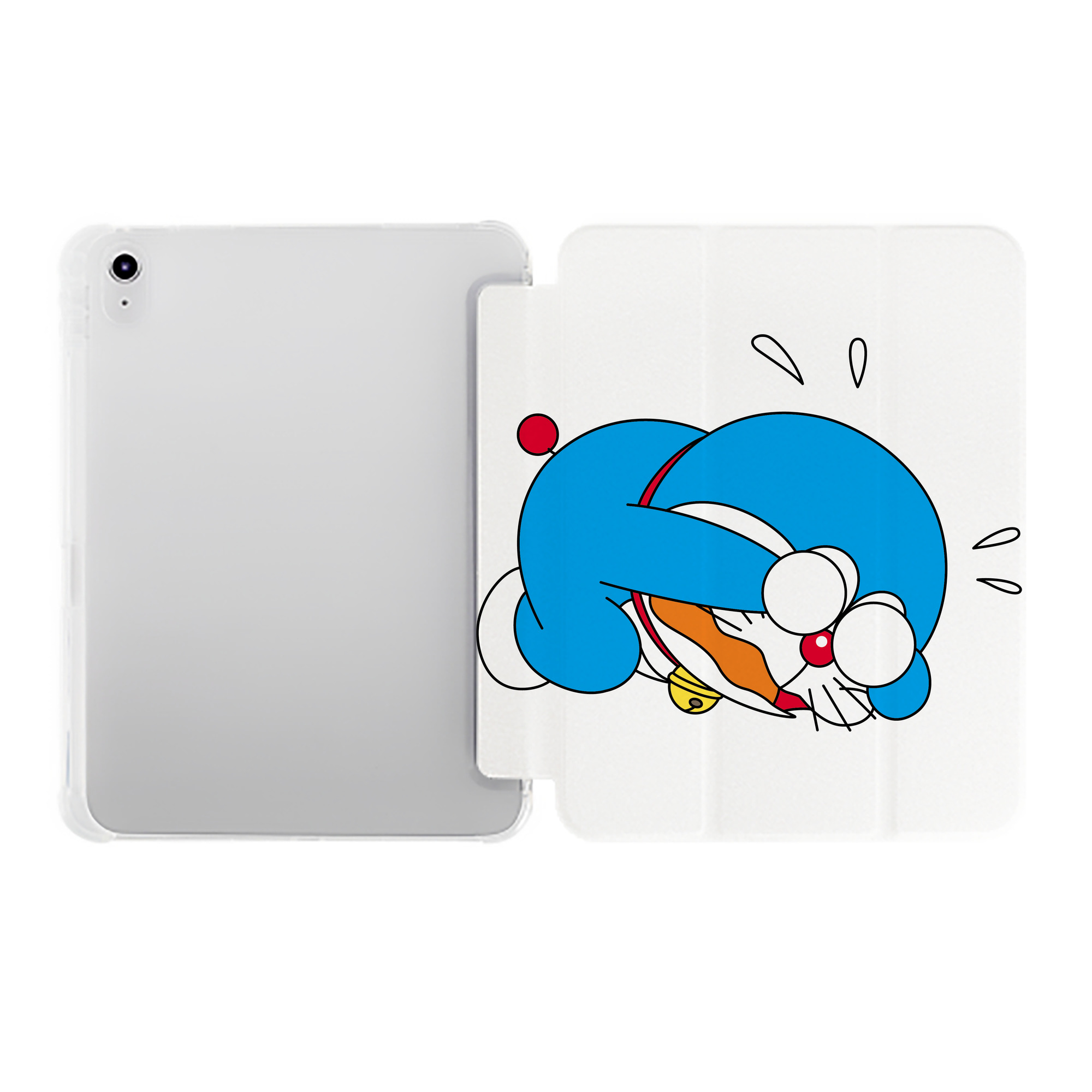（画像用） ドラえもん Doraemon IPad ケース ペン収納付き 三つ折りスタンド PUレザー×シリコン 対応機種9.5/10.5/10.9インチ